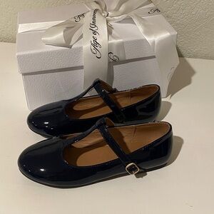 Age of Innocence Elegant Navy Patent Kids Shoes